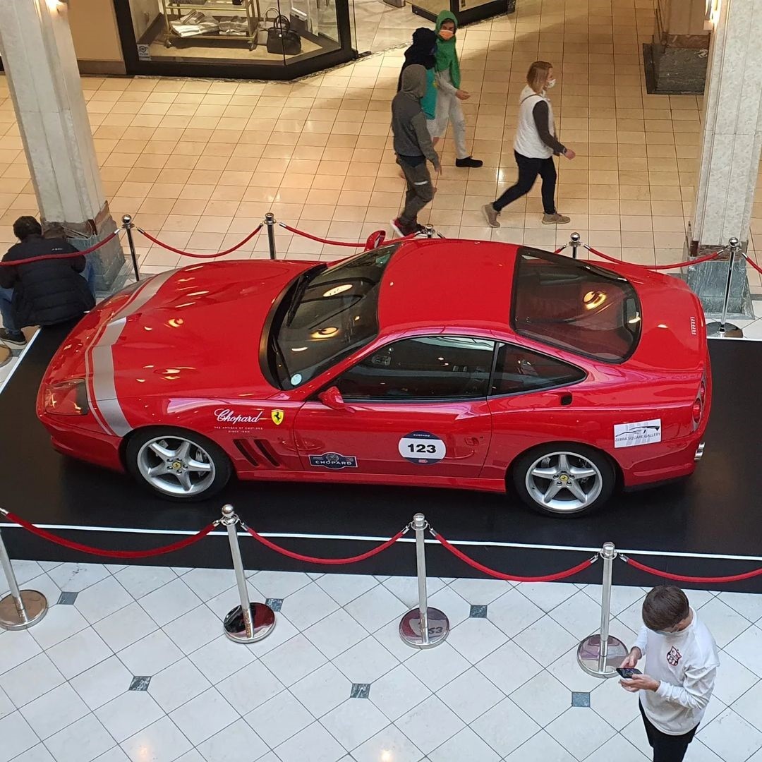 Ferrari display at Hyde Park Corner Johannesburg